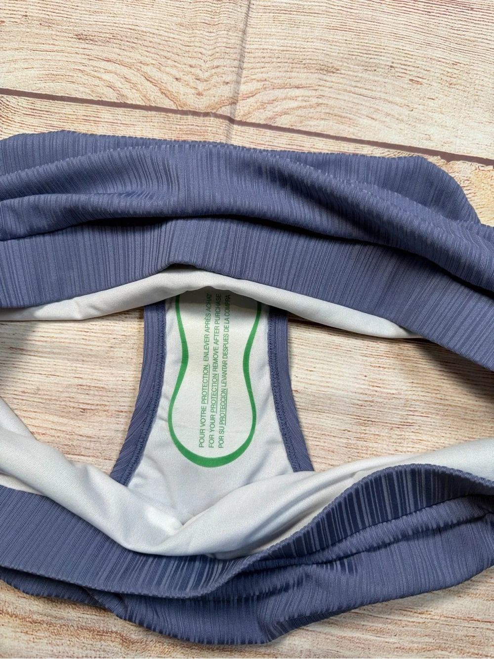 NWT Women’s High-Waist Ribbed Blue Swim‎ Bottom